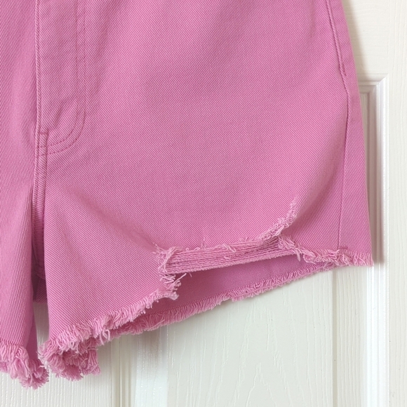 Wrangler Classic Vintage Inspired High Waisted Cut Off Jean Shorts Berry Pink 10 - Picture 8 of 12